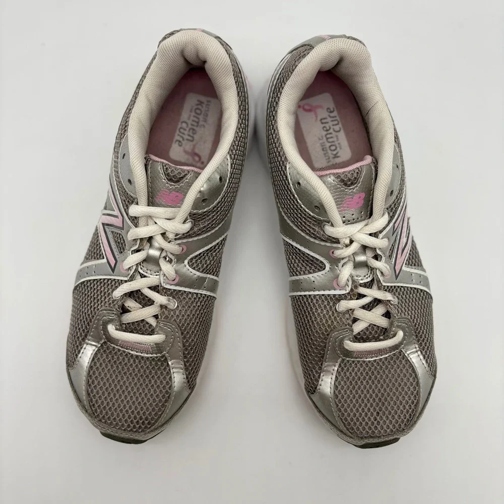 New Balance 665 Susan G Komen Walking Shoes Grey Silver Pink WW665KM Mens 8